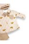 100% Cotton Baby Boy Bow Tie, Plaid Patterned Hat, 5-Piece Hospital Discharge Bodysuit Set - 5