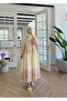 Women's Floral Patterned Front Buttoned Long Summer Efil Efil Maxi Hijab Dress 135 cm - 2