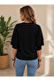 Women's V-Neck Blouse with Flounce Sleeves - 2