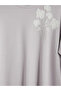 TRENDLUCKY تونيك نسائي كبير الحجم ناعم الملمس مطرز باللونين الأسود والأبيض - 7