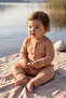 بدلة أطفال طويلة مع قفازات وأحذية مدمجة