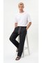 Men's Black Linen Muslin Trousers Lightweight Fabric Comfortable Fit Baggy with Back Pockets