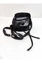 Black No:5 Printed Denim Design Checkered Lined Bag Model Shoulder Bag - 4