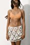 Embellished crochet-look beach skirt