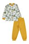 Civil Boy's Kids Crest Printed Pajama Set |   School Nursery and Daily Use - Mustard - 2