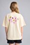 100% Cotton Crew Neck Short Sleeve Back Printed Light Yellow T-Shirt Girls H6122A826Hs - 5