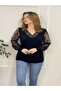 V-Neck Lace Detailed Bluz - 4