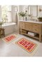 Colorful Typographic Patterned Bath Mat Dot Base Velvet - 4