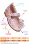 Zoe Velcro Stone Bow Baby Girl / Child Ballerina Shoes - 2