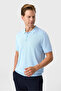 Blue Regular Fit Polo Neck Knitwear T-Shirt - 4