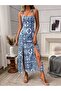 Women's Strappy Cross-Back Detailed Summer Long Dress