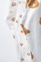 3-Piece Baby Girl Pajama Set Cotton Patterned Comfortable Fit Single Bottom Home Wear 100% Organic Flexible Waistband Daily Use - 4