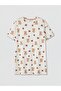 Lcw Young Ecru Crew Neck Patterned Women's Nightgown - 5