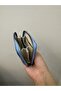 Women's Blue Denim Stone Zippered Multi-Compartment Mini Wallet Card Holder 9cm X 12cm - 2