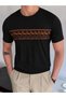 . Men's Ethnic Printed Cotton Stretchy Combed Cotton T-Shirt That Fits the Shoulders and Doesn'T Show the Belly.