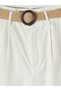 Two Mt Shop Quality Regular Fit Belted Women's Pleated Shorts - 6