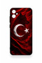 Samsung A05 Compatible Wolf Turkish Flag Patterned Silicone Case - 3