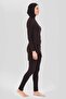Piping Detailed Wrap Skirt Hijab Swimsuit Alf24620 - 3