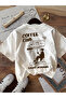 Coffee Club Printed Unisex Oversize T-Shirt - 3