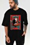 For the Sake of Cat 69 Front Cat Printed Black Oversize T-Shirt 100% Cotton Unisex Cat Lover Premium Design - 7
