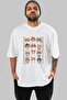 For the Love of Cats 30 Front Cat Printed White Oversize T-Shirt 100% Cotton Unisex Cat Lover Premium Design - 2