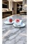 Red Flower 2-Piece Porcelain Cup Set - 3