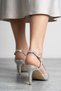 Nadia Women's Evening Dress Heeled Shoes with Silver Stones - 5