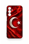 Samsung A25 Compatible Turkish Flag Patterned Silicone Case - 2