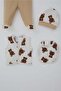 Baby Boy Hospital Release Pack of 8 Cute Baby Teddy Bears Patterned 0-3 Months, White - 5