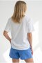 Women's White Cotton T-Shirt with Pocket Detail Tsh-19001009 - 6
