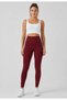 Women's Sport Burgundy Leggings - Plain Women's Leggings Long Regular Normal Waist - 8
