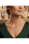 Zircon Stone Butterfly Design Rose-Gold Tarnish-Resistant Coated Steel Necklace - 2