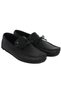 Men's Black Genuine Leather Driver Loafer Driving Shoes Laceless Casual Moccasins - 3