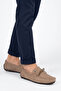 Men's Beige Nubuck Driver Loafer Driving Shoes Laceless Genuine Leather Lining Moccasins - 5