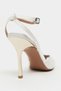 Vela Sedef Satin Ankle Strap Open Toe Detail Women's Heeled Shoes - 8