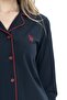 11000 Women's Cotton Modal Long Sleeve Shirt Collar Buttoned Dowry Pajama Set - 2