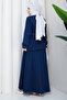 Women's Belted Stone Detailed Skirted Two-Piece Denim Set - 5