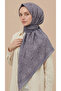 Mi̇reya 120*120 cm Cotton Scarf - Navy Blue / Purple - 6