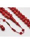 Faturan Rosary 51 Beads 10mm Red Swirl Pattern Prayer Beads 38g Premium Tasbih with Red Cord & Gold Charm - 2