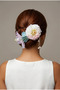 White Floral Pearl Dangle Hair Clip