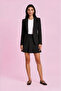 Black Pleated Mini Skirt with Shorts - 2