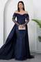 Strpalez Collar Satin Shawl Detail Beaded Dress Ecr5879 - 4