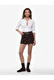 Cotton Slim Fit Folded Sleeve Embroidered Long Sleeve Poplin Shirt