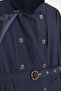 Accessory Detailed Belted Trench Coat - Navy Blue - 3
