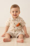 Summer Baby Boy Carrot Detailed Shorts and Top Set - 3