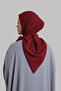 Burgundy Plain Classic Scarf Italian Stitched Relax Fabric Simple 202209_16 - 3