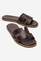 Biora Burgundy Genuine Leather Women's Slippers