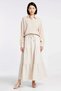 Women's Maxi Long Skirt Linen Blend Fabric Belted Waist Layered Flounce Cut Casual Comfortable Daily Wear - 4