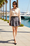 Women's Plaid Mini Skirt Balloon Cut Belted Short Length Woven Casual Daily Modern Stylish Comfortable Elegant - 3