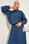 Women's Pleated Skirted Linen Double Suit - 4